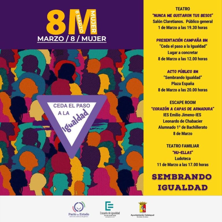 Calatayud invita a «ceder el paso a la igualdad» en el Día Internacional de la Mujer