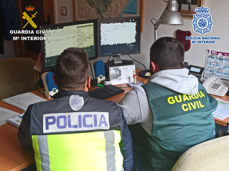 La Guardia Civil y el Cuerpo Nacional de Policía de Teruel detienen a dos personas y esclarecen 66 delitos de estafa y amenazas