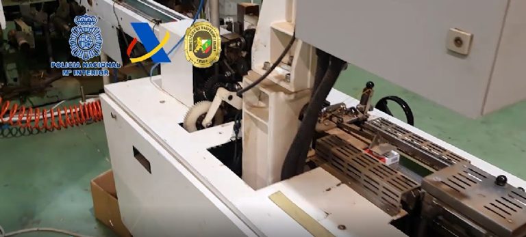 Desmantelada una ‘macrofábrica’ clandestina de cigarrillos con capacidad para producir 57.600 cajetillas al día