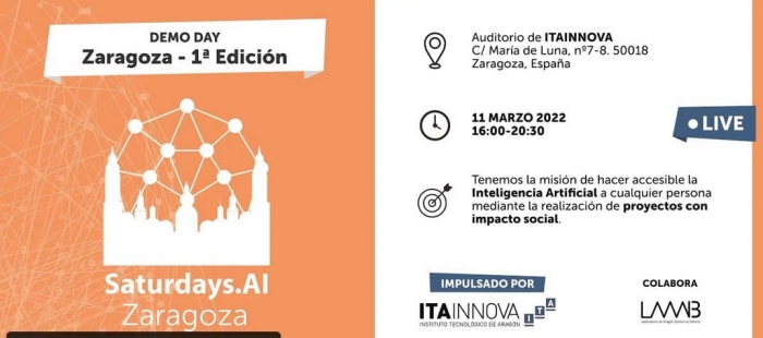 Seis proyectos de Inteligencia Artificial para la sociedad, creados en el marco de Saturdays AI, serán presentados el día 11 en ITAINNOVA
