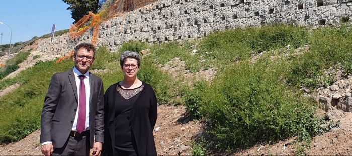 El Gobierno de Aragón invierte 294.000 euros en la conservación de la muralla del castillo de Zaidín