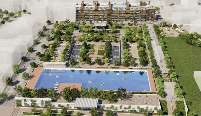 La ampliación del parque Pignatelli encara la segunda fase con el drenaje, pavimentación y plantación de los 23.609 m² de zona verde