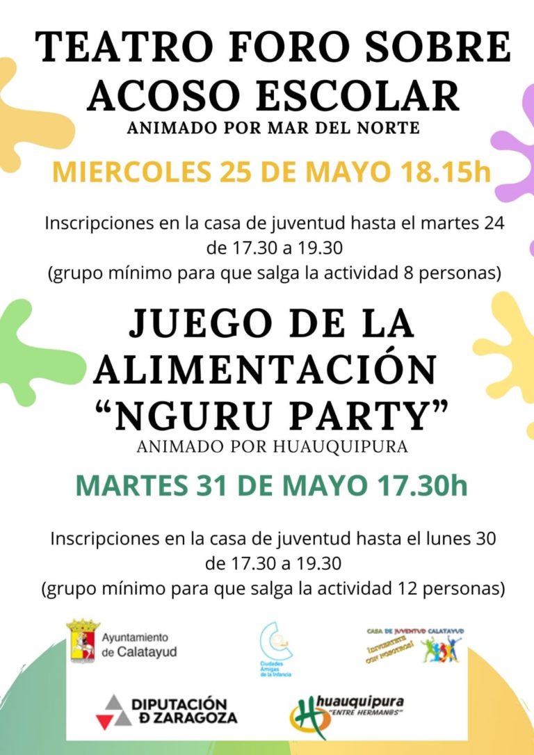 Los jóvenes reflexionan sobre el acoso escolar y la alimentación en Calatayud