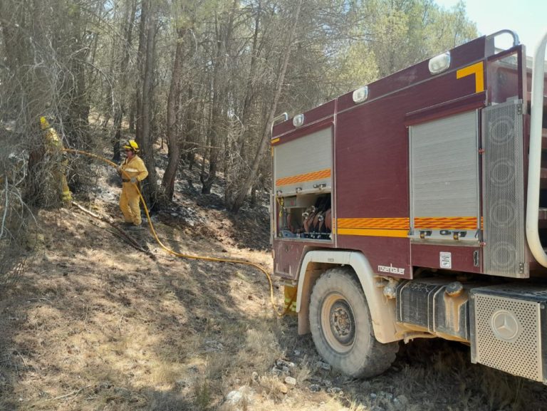 El CECOPI baja a situación operativa 1 nivel 1 el incendio de Ateca, que continúa estabilizado