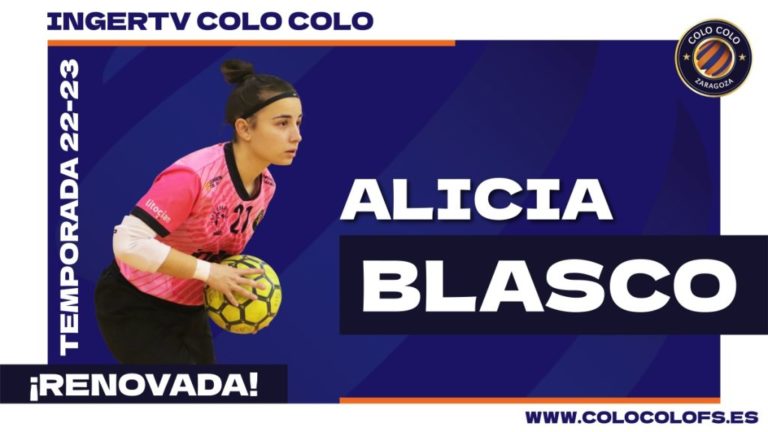 La guardameta Alicia Blasco continuará en Colo Colo Zaragoza tras ser la portera menos goleada de la pasada temporada