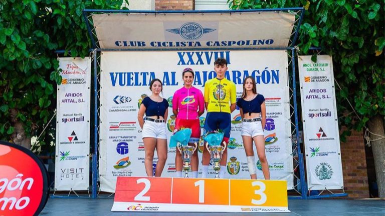 Laura Martínez y Marc Zafra líderes de la XXXVIII edición de la Vuelta al Bajo Aragón