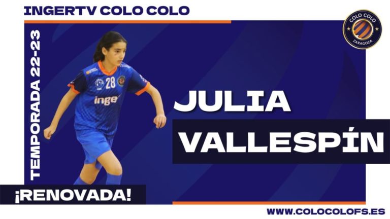 La canterana Julia Vallespín renueva con Colo Colo Zaragoza
