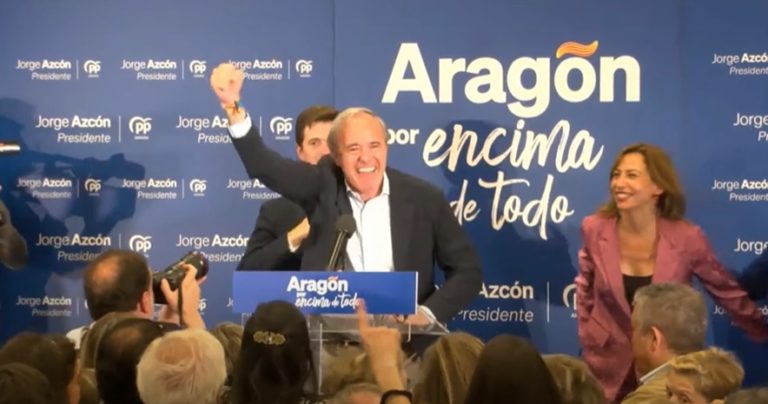 El PP gana las elecciones autonómicas en Aragón