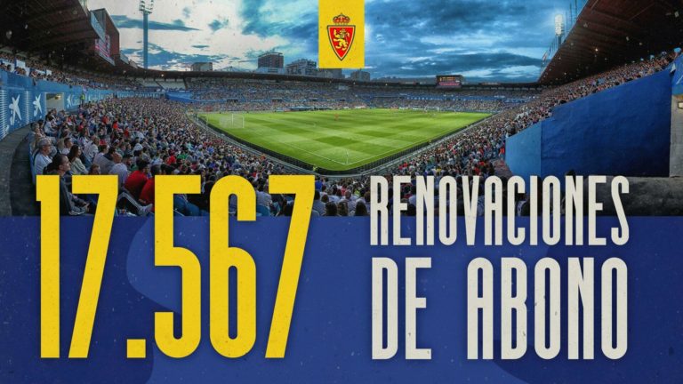 El Real Zaragoza parte con 17.567 abonados que ya han renovado para la temporada 2023/2024
