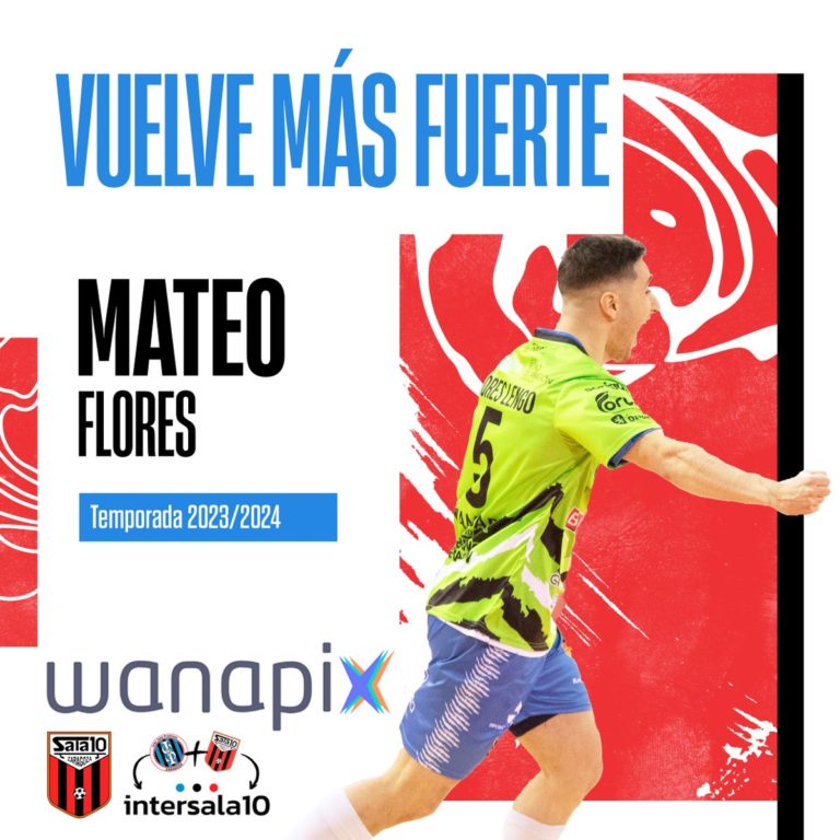Mateo Flores renueva con el Wanapix Sala 10 y seguirá ligado al club hasta 2025