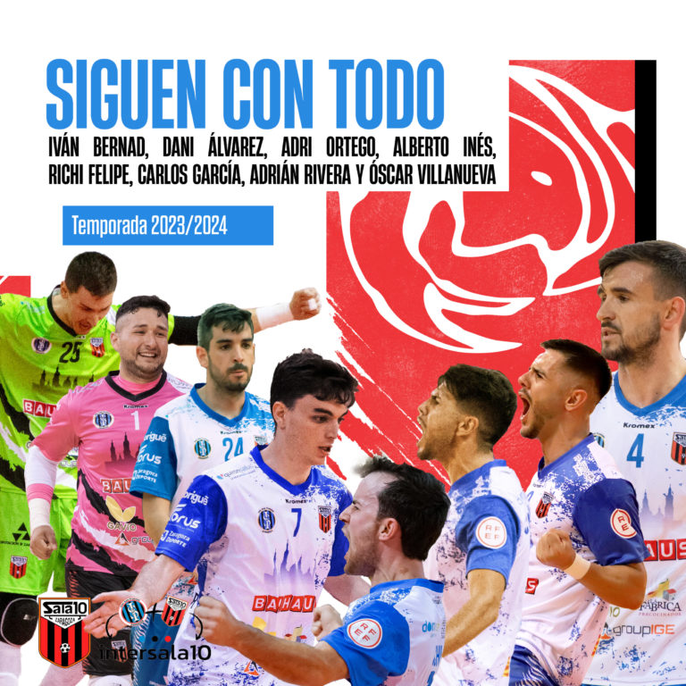 El AD Sala 10 anuncia la continuidad de ocho jugadores para la temporada 23-24