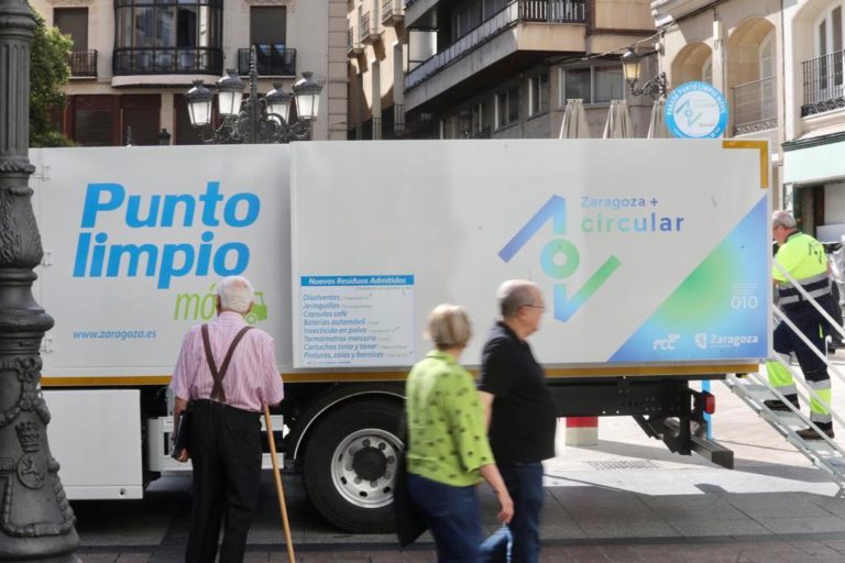 Ampliación del servicio de Puntos Limpios Móviles: 11 nuevas paradas y horario dominical en 15 distritos y barrios de Zaragoza