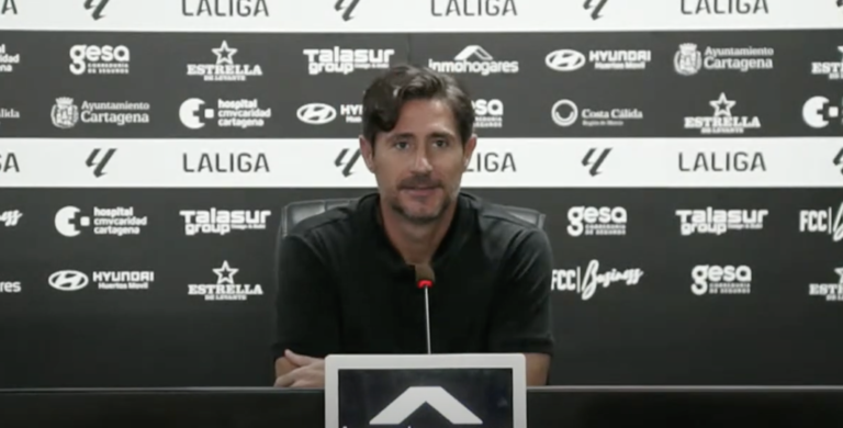 Víctor Sánchez del Amo, entrenador del FC Cartagena: «El Zaragoza está teniendo una eficacia de cara a gol muy buena»