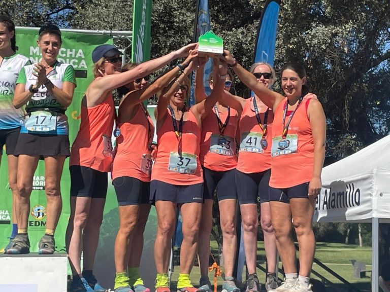 La Selección Aragonesa femenina de Marcha Nórdica consigue la medalla de bronce en el Campeonato de España en su primer año de creación