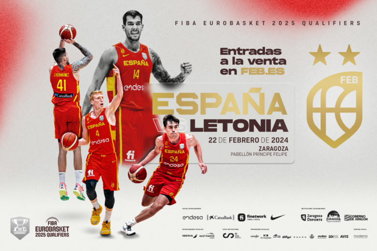 La Selección Española de baloncesto jugará en el Príncipe Felipe ante Letonia el 22 de febrero