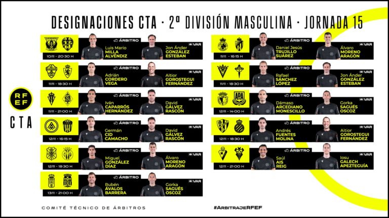 Cordero Vega, designado para el encuentro entre el Elche CF y el Real Zaragoza