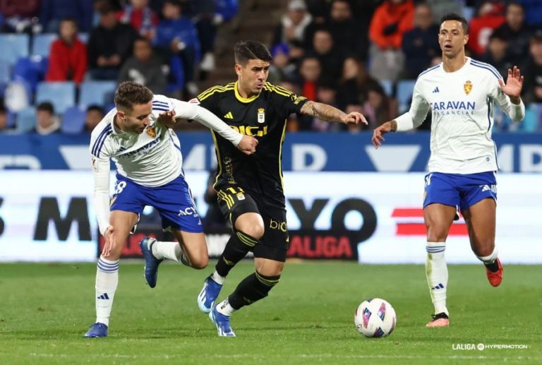 El Real Zaragoza prolonga su mala racha ante el Real Oviedo en un partido con infinidad de ocasiones para haber desatascado el marcador (0-0)