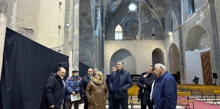 El Gobierno de Aragón impulsa  la restauración de los murales de la Iglesia de Santiago el Mayor de Montalbán
