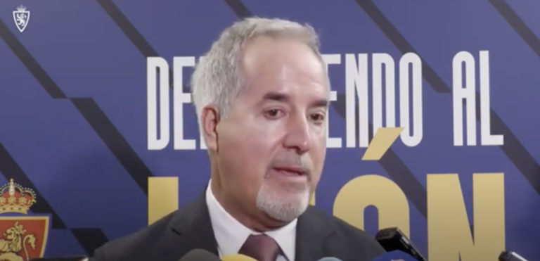 El presidente del Real Zaragoza se pronuncia sobre la Nueva Romareda: «No hay un gran club europeo que no le acompañe un gran estadio»