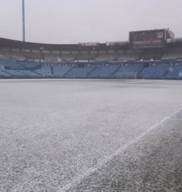 El Real Zaragoza – FC Andorra, en riesgo de suspensión por la nieve