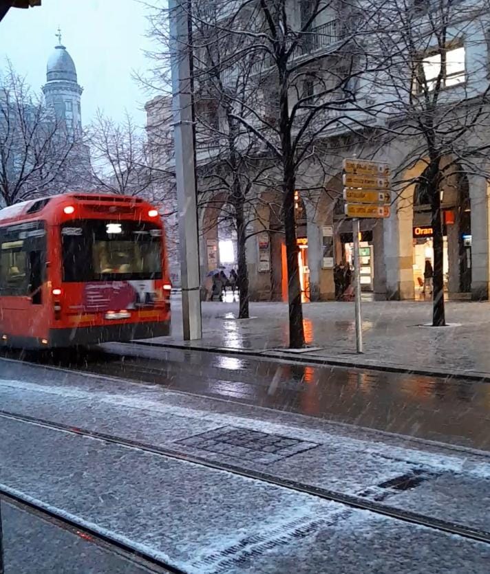 Afecciones en el bus urbano por nieve