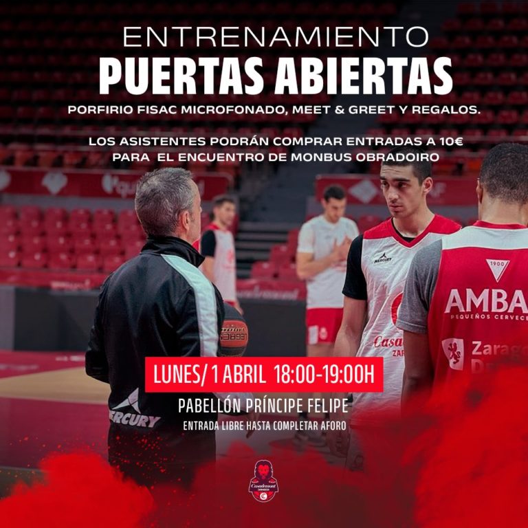 Casademont Zaragoza organiza un entrenamiento a puertas abiertas el próximo 1 de aabril
