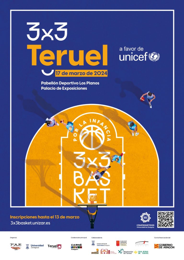 Una nueva edición del 3×3 por la infancia tendrá lugar en Teruel el próximo 17 de marzo