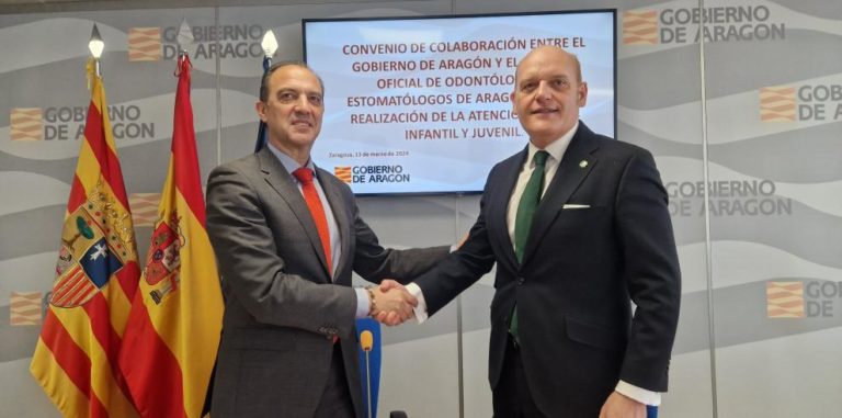 Sanidad y Colegio de Odontólogos de Aragón renuevan su colaboración para atender a la población infanto-juvenil