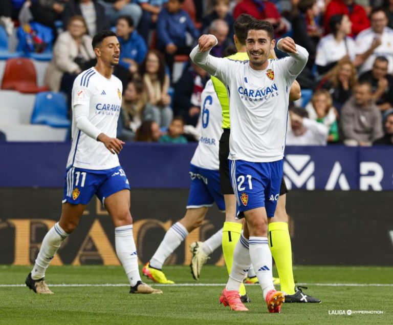 Toni Moya anotó su primer gol con el Real Zaragoza