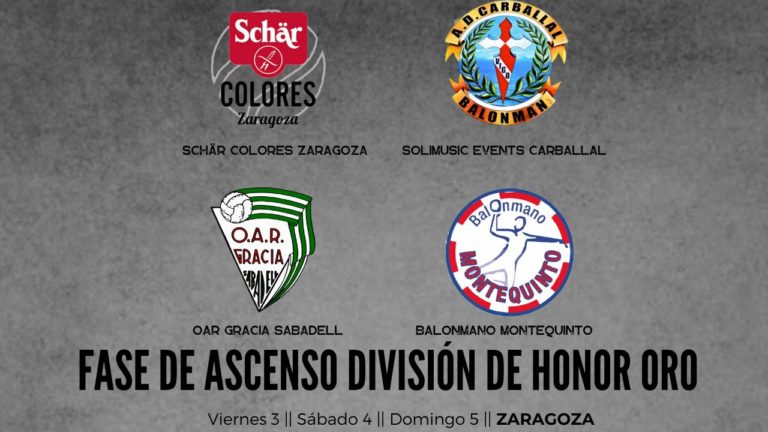 El Schär Colores Zaragoza organizará la Fase de Ascenso a División de Honor Oro en la que participa el propio club