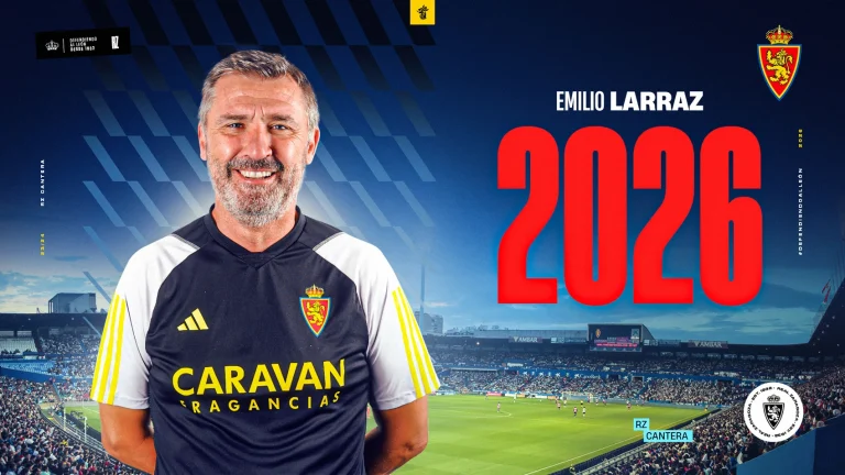 Emilio Larraz renueva como entrenador del Deportivo Aragón hasta 2026