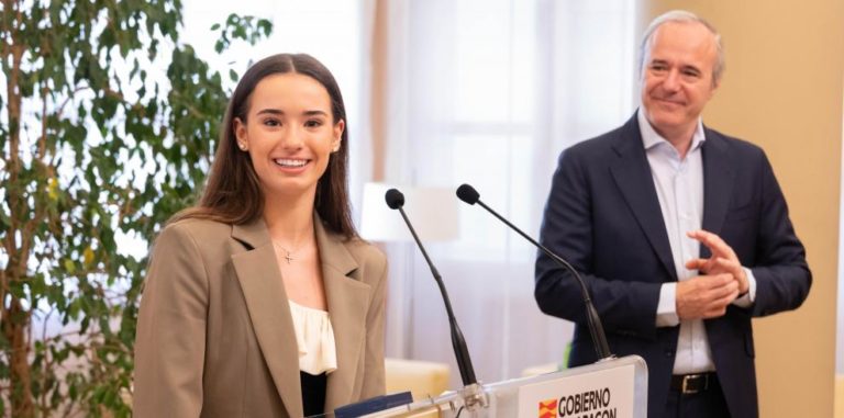 Azcón felicita a Inés Bergua por sus tres medallas europeas