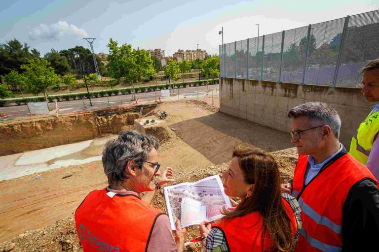 Zaragoza finaliza un canal perimetral  en el Barranco de La Muerte para prevenir inundaciones