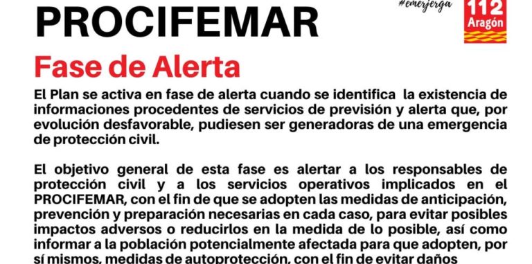 Aragón activa Plan de Protección Civil por lluvias y tormentas en abril
