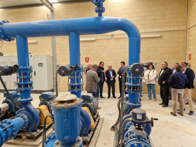 El nuevo sistema de riego en Calanda mejora la eficiencia en 153 hectáreas de cultivos