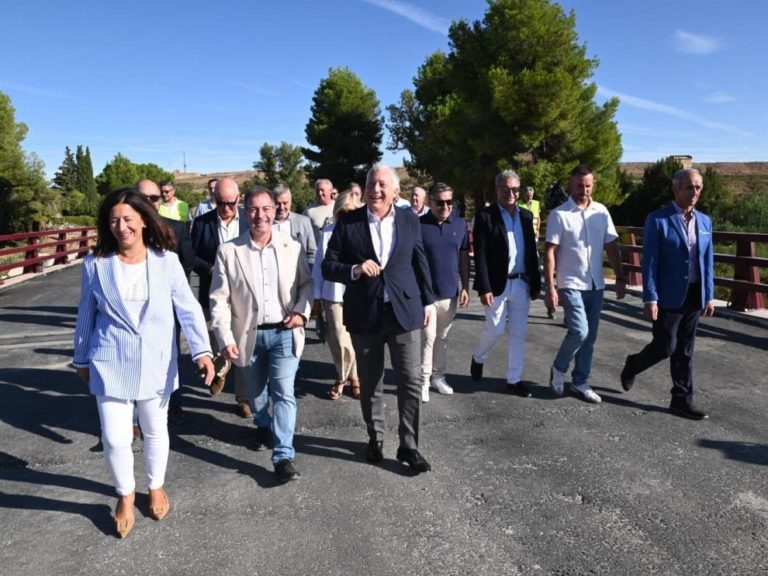 Reabre la A-222 en Belchite tras la rehabilitación del puente dañado por tormentas