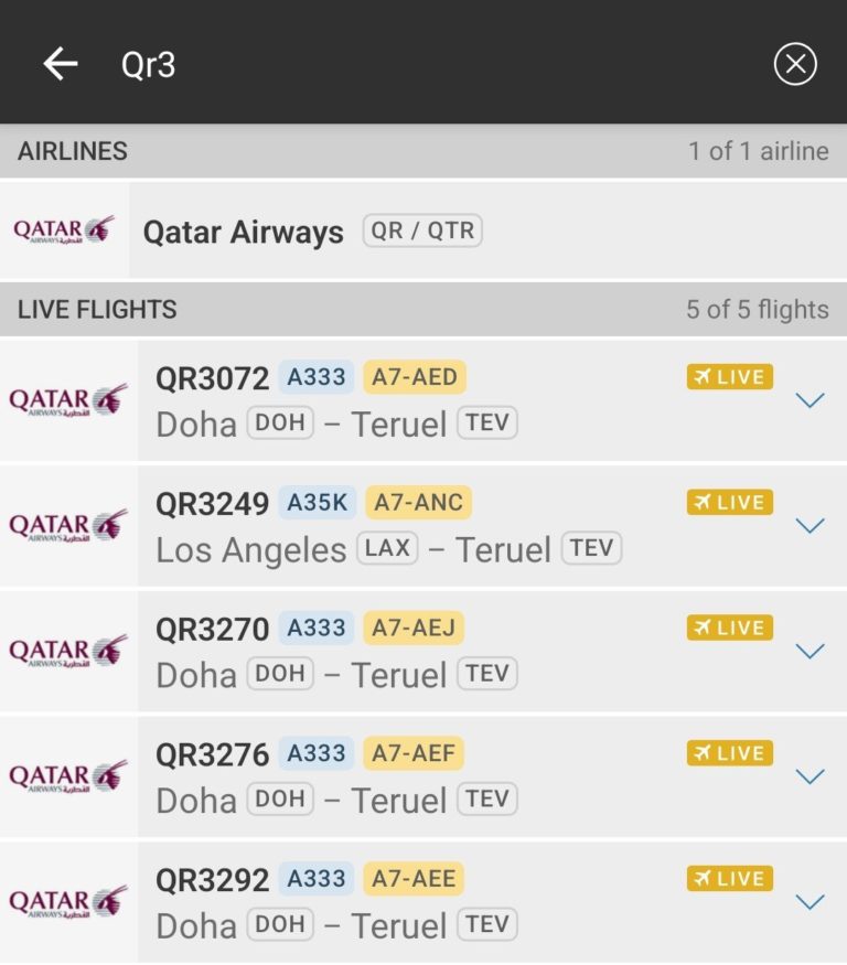 Continúan llegando a Teruel más aviones de Qatar Airways