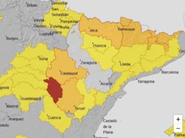 Alerta naranja en Aragón por temperaturas mínimas y nevadas en el Pirineo