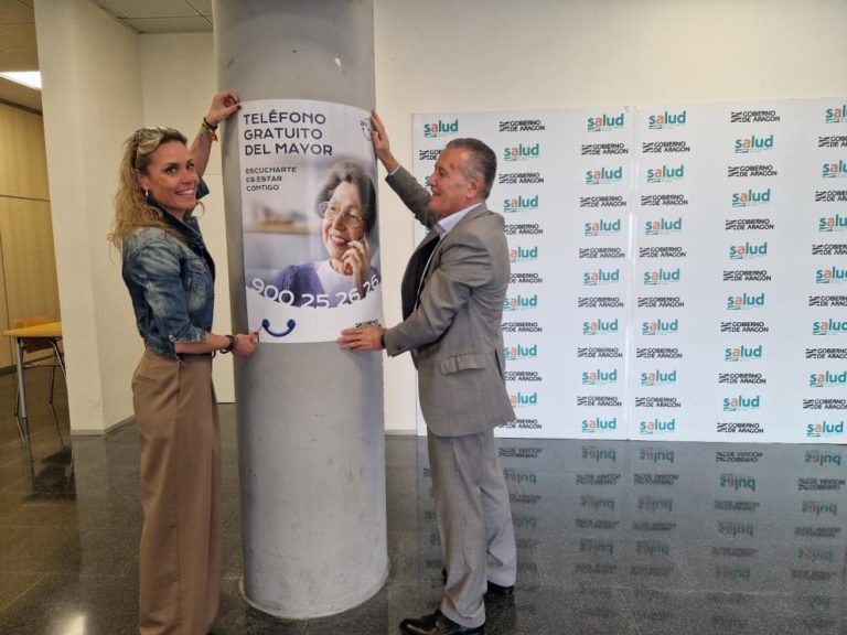Aragón lanza una campaña para promover el Teléfono del Mayor en centros de salud y hospitales