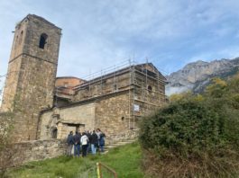 Avanza la reparación del Monasterio de San Victorián tras los daños por tormenta