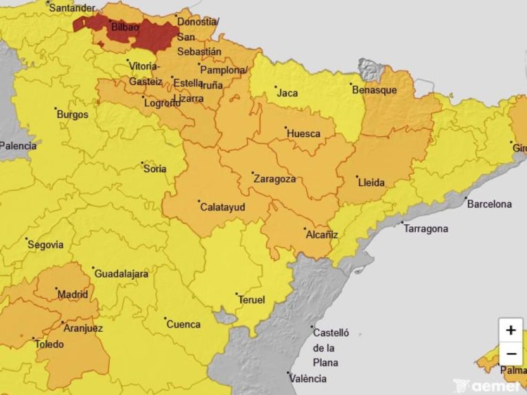 Aviso naranja por temperaturas extremas en Huesca, Zaragoza y Bajo Aragón