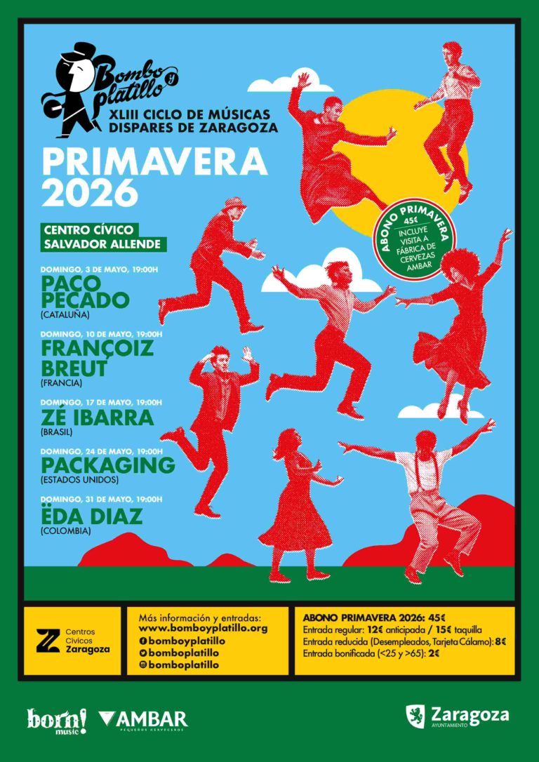 Bombo y Platillo regresa a Zaragoza con un ciclo musical internacional en mayo