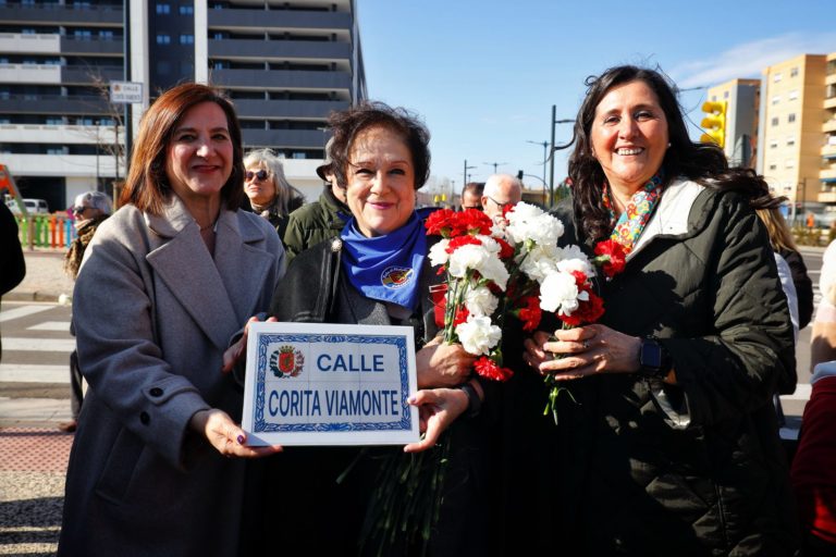 Zaragoza rinde homenaje a Corita Viamonte con una calle que lleva su nombre