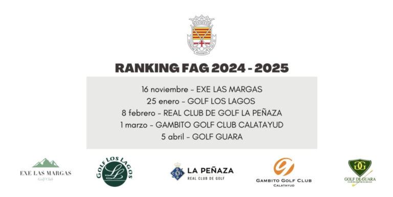 La Federación Aragonesa de Golf presenta sus cinco pruebas del calendario aragonés