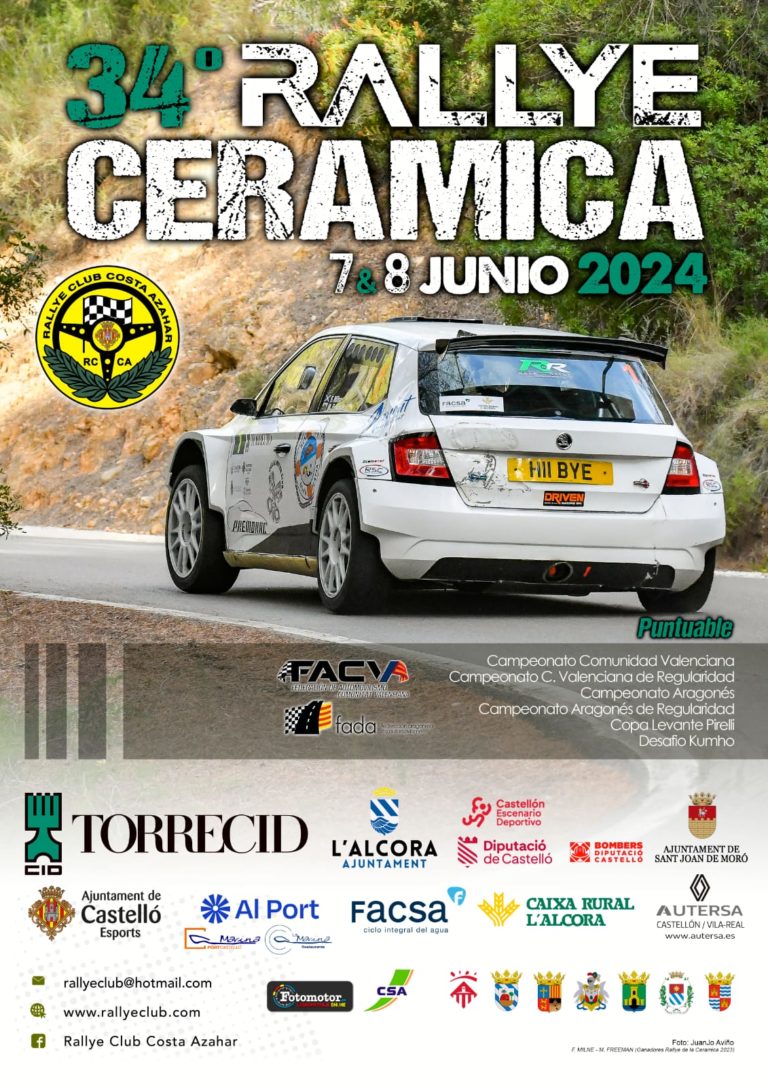 59 equipos completan el Rallye de La Cerámica con 17 equipos aragoneses