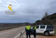 Detenido en Monreal del Campo por conducir drogado a 181 km/h