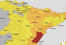 Alerta naranja en Aragón por vientos huracanados este sábado