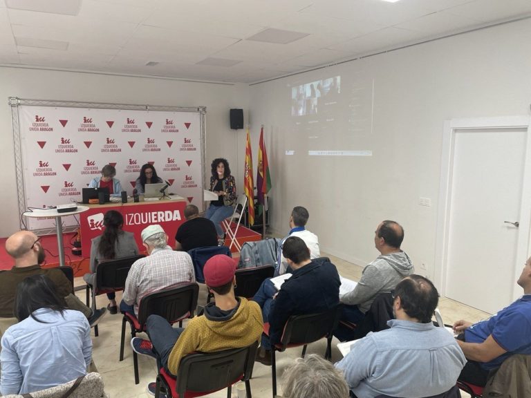 Izquierda Unida en Aragón se moviliza contra políticas privatizadoras y elige nueva coordinadora en Zaragoza