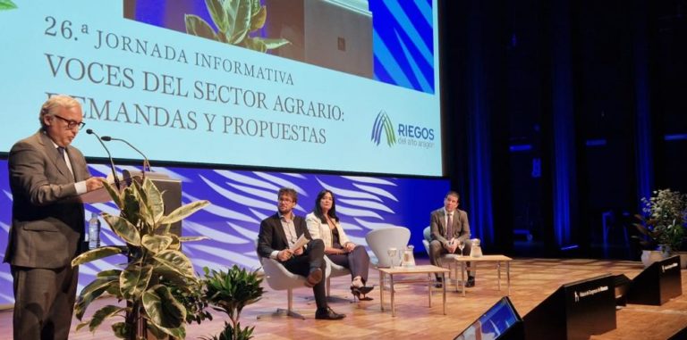 Rincón defiende la eficiencia del riego aragonés y alerta sobre recortes hídricos