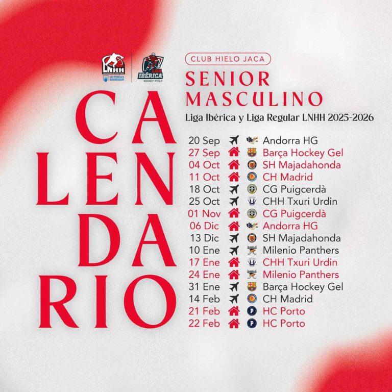 Aplazados los partidos del CH Jaca contra el HC Porto a febrero de 2026